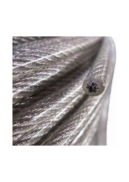 Montaj Malzemesi PVC Kaplı Çelik Halat 6 mm