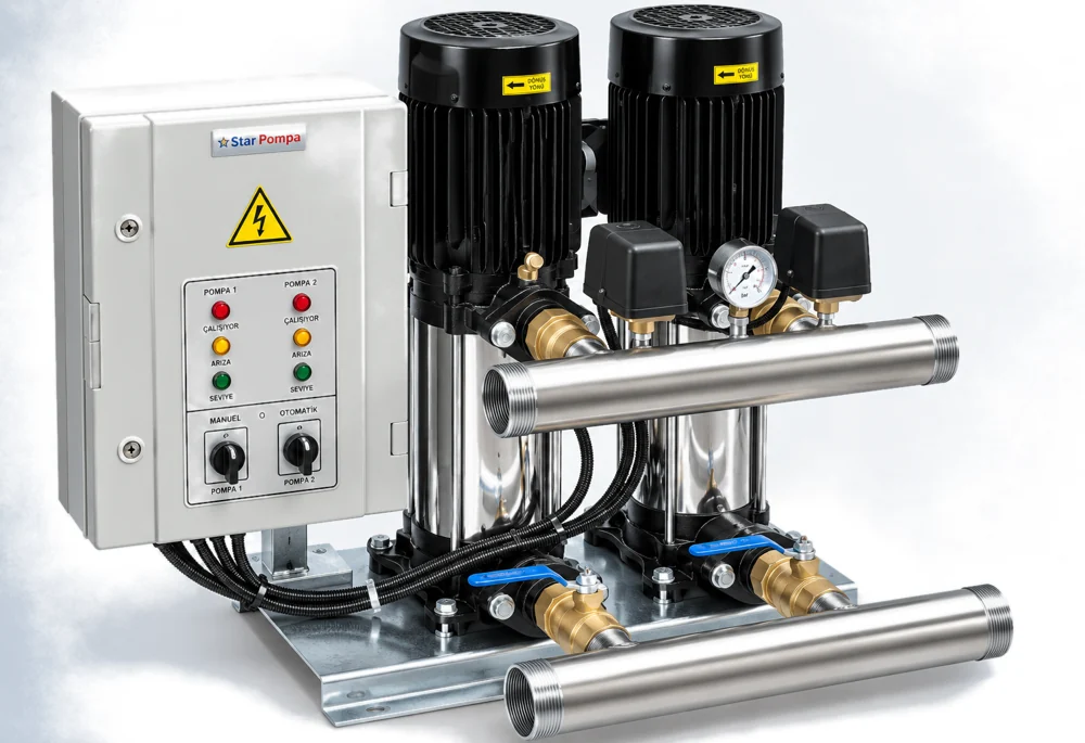 2xSD 100/4 T İki Pompalı Paket Hidrofor